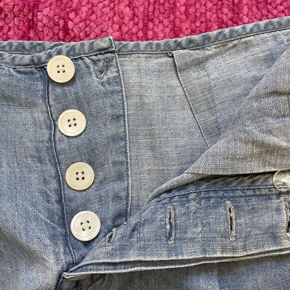 Rails Jess Linen Blend Chambray Wide Leg Pants Blue Size Medium - Picture 5 of 13